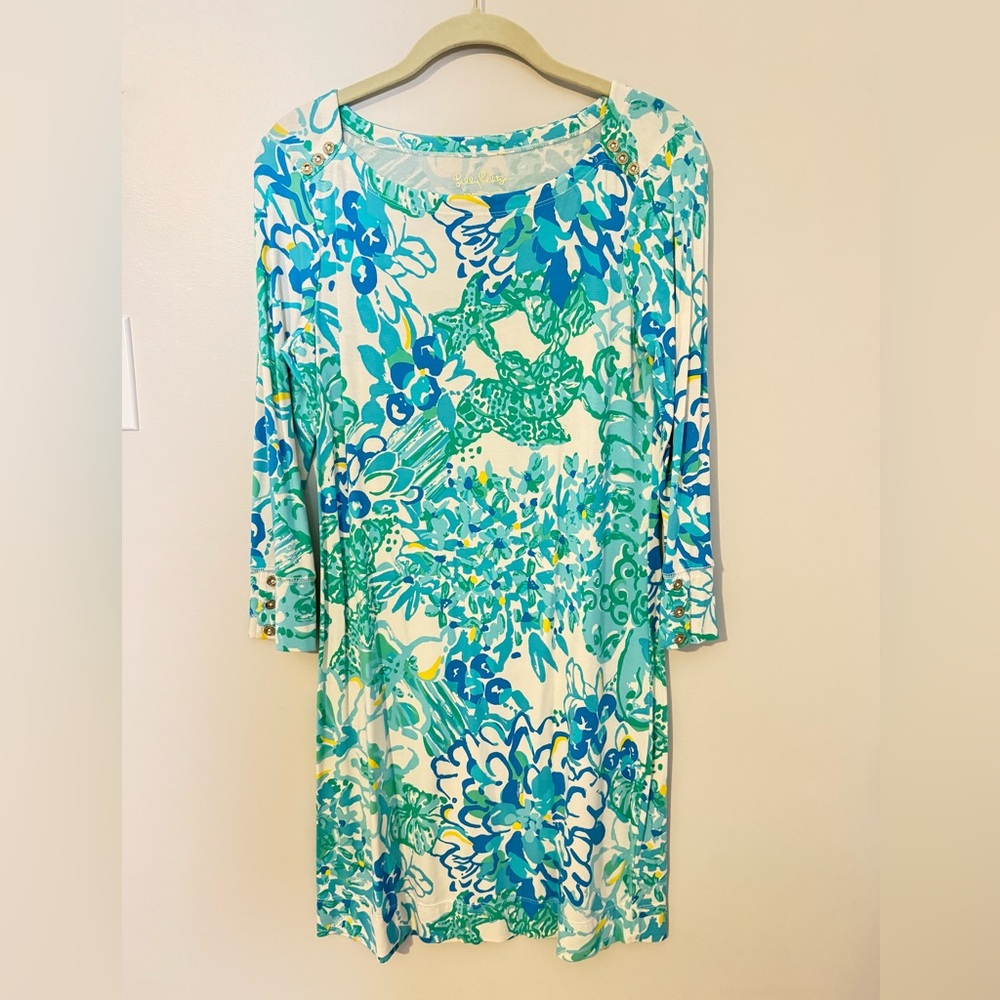 Lilly Pulitzer Dress 3/4 Length Sleeve Size M